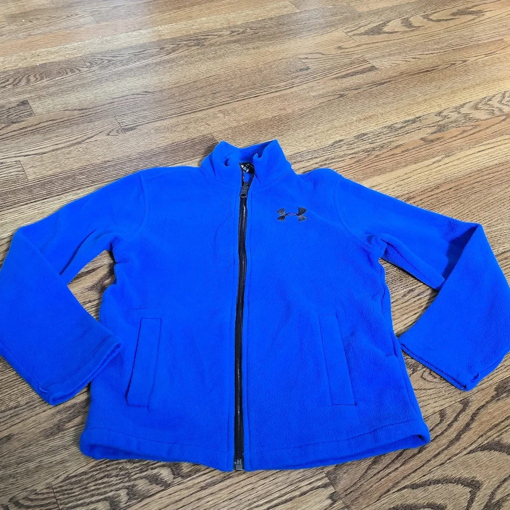 Under Armour Blue Fleece Jacket Size Youth Medium